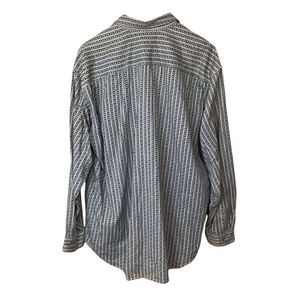 Vintage Guess by Georges Marciano Striped Cotton Button Up Shirt XL USA - Picture 3 of 9